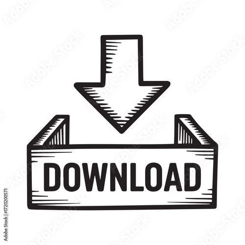 download and upload download on white background