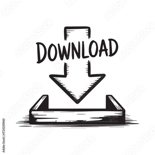 download and upload icon on white background