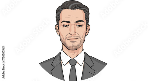Mature Gentleman Businessman Confident Expression Professional Attire Isolated on Transparent Background