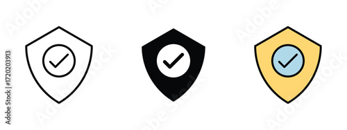 Set of pixel perfect colored Trust icon, 1 Silhouette, 1 Unexpanded, Symbol of trust represented by handshake.