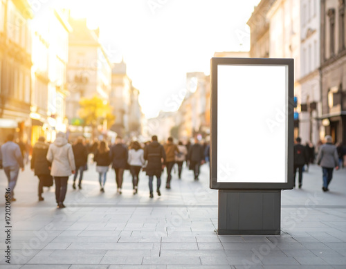 Blank Street Advertisement Billboard Mockup