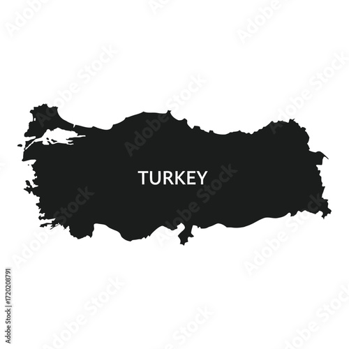 Dark map of turkey with text overlay a striking silhouette