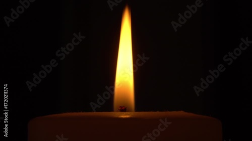 Old dusty candle in the dark
