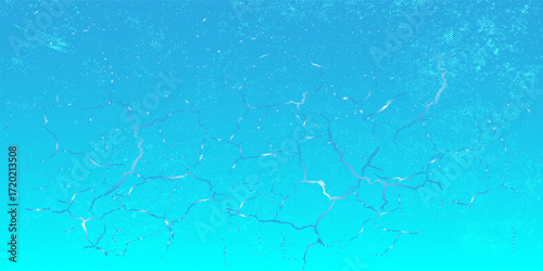 Blue cracked texture vector background with subtle halftone dots and gradient effect, ideal for grunge designs, creative posters, digital art, or modern abstract projects.