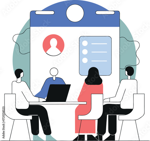 HR manager showing job offer letter to candidate.