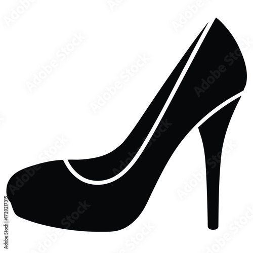 Black high heel women shoes