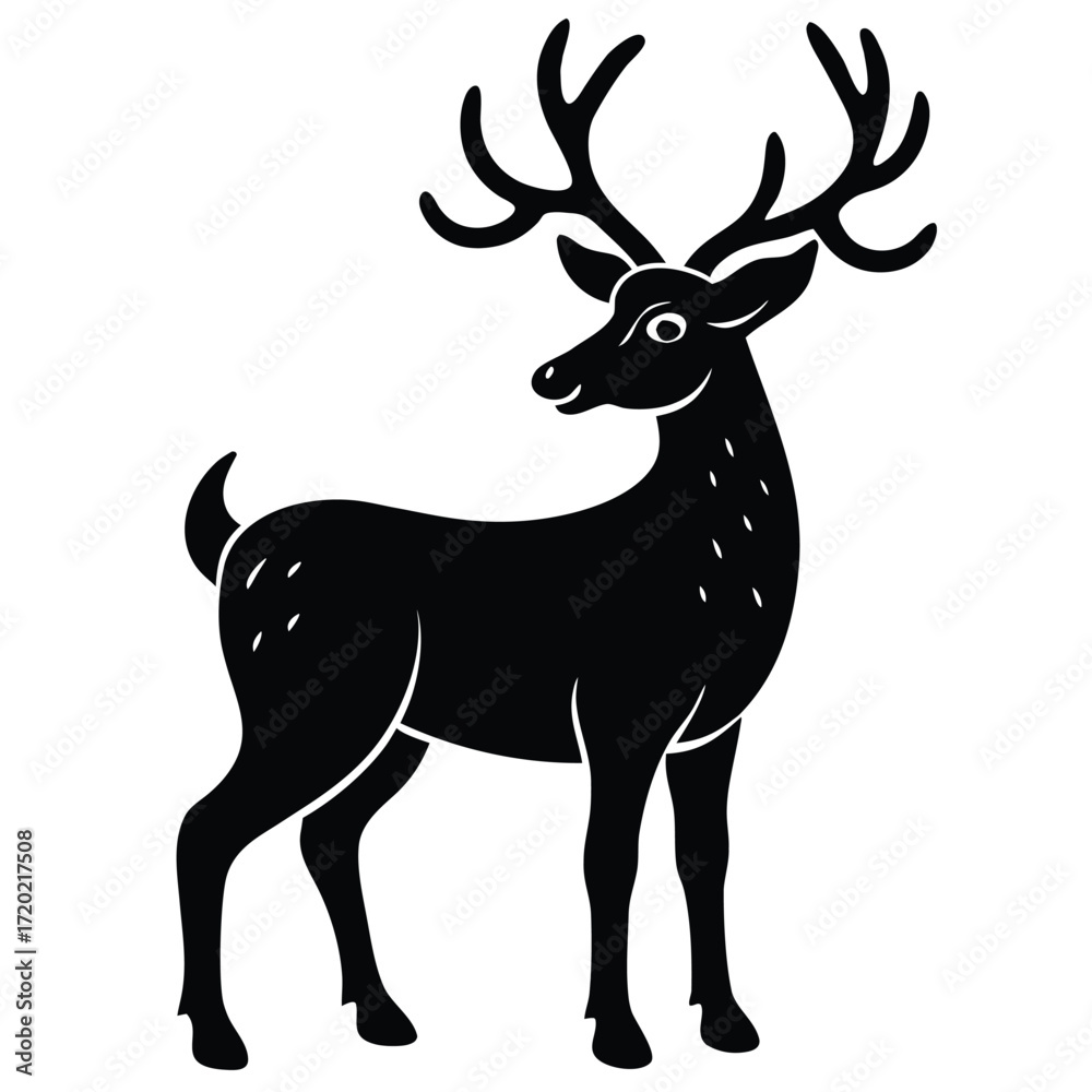 Obraz premium deer silhouette vector