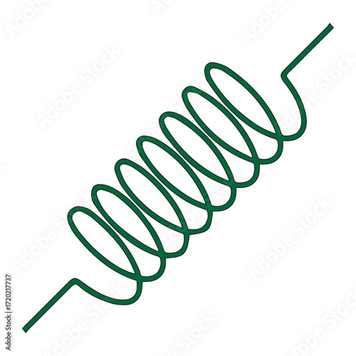 Green Spiral Coil Icon