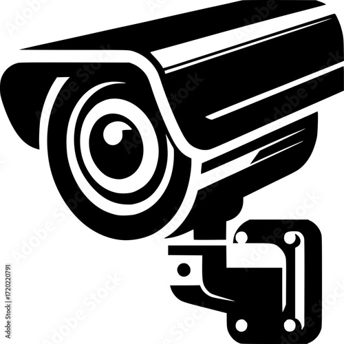 CCTV Surveillance Camera Icon: A bold and modern illustration of a security camera, embodying surveillance and vigilance.