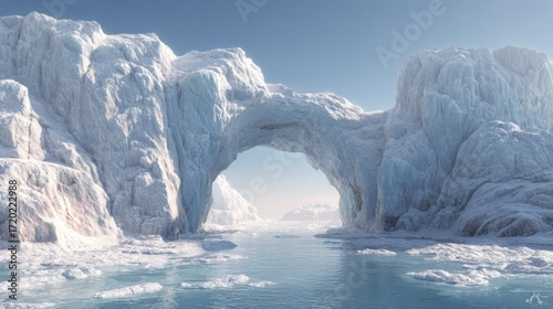 Wallpaper Mural ice archway glacier winter wonderland frozen landscape arctic scene Torontodigital.ca