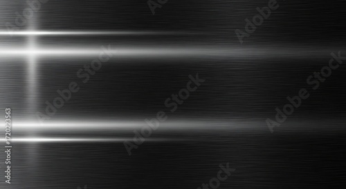 Abstract Dark Brushed Metal Texture with Dynamic Light Reflections