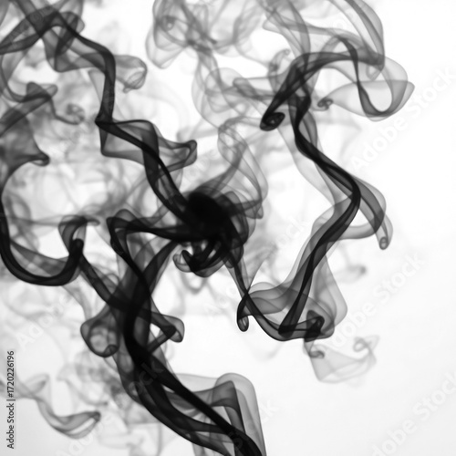smoke on black  with transparent background PNG and JPEG image