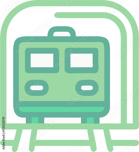 metro,  train con vector illustration