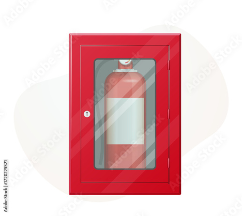 Fire Safety Cabinet - Prevent Fire Accidents - Stock Icon