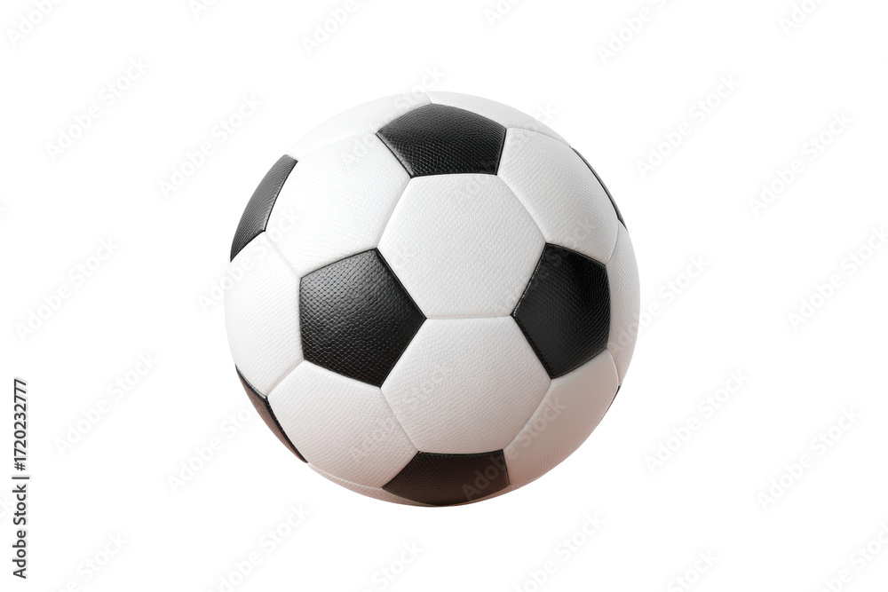 Obraz premium Classic black and white soccer ball isolated on white background, cut out