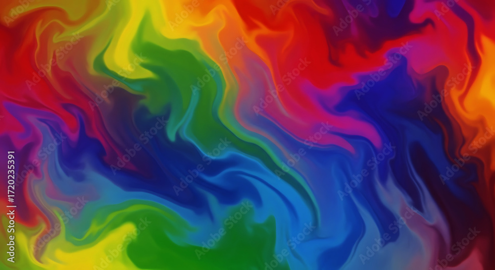 Obraz premium Vibrant swirling rainbow colors abstract background