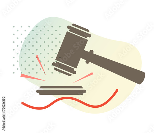 Gavel - Justice Icon - Illustration