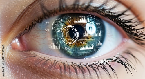 Digital Information Overlay on Human Eye Science Technology