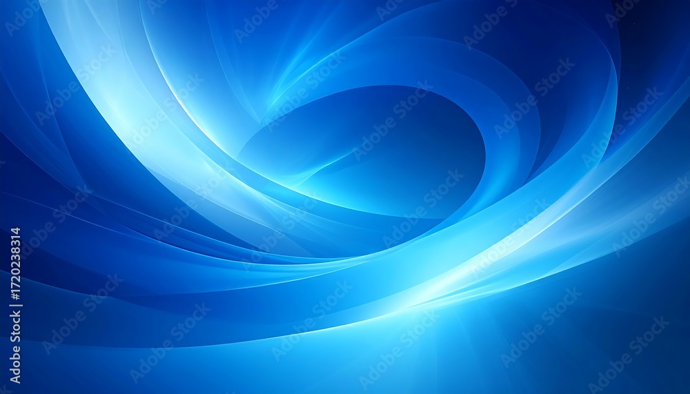 Naklejka premium Abstract swirling blue and white light art creating a dynamic, energetic and flowing design