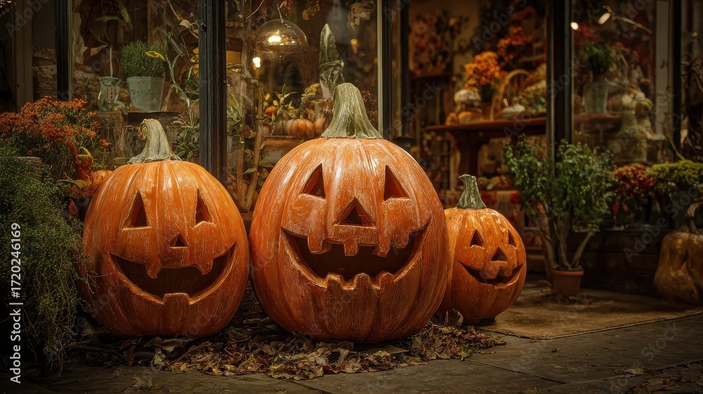 Obraz premium jackolantern autumn display