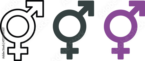 Understanding gender symbols male and female gender identity and expression icon