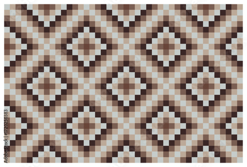 Seamless geometric vector pattern with diamond shapes.