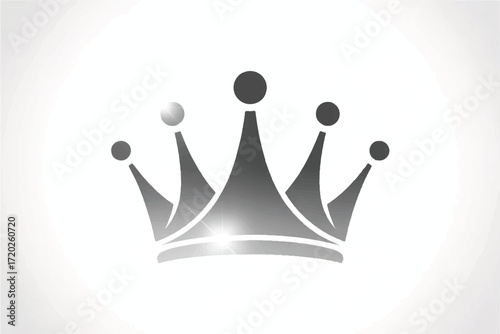 Crown Silhouette Vector — High-Quality Black Icon
