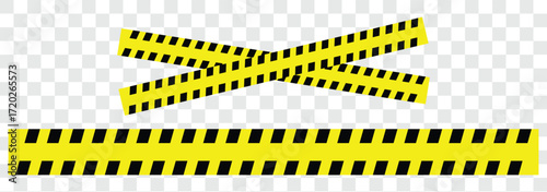 safety design, warning signs, construction zones. Closed warning tape with yellow and black stripes. Yellow CLOSED caution tape crossed.  caution warning tape set, Construction border Warning caution