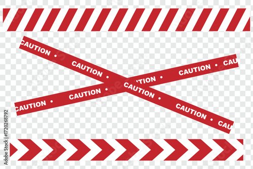 Caution tapes. Yellow warning danger tapes. Do not cross ribbons. Realistic tapes for police, Restricted area, under construction, crime scene. overlapping diagonally ribbon. Yellow Caution Tapes  
