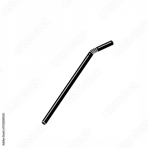 Reusable straw in black design for eco-friendly drinking options  