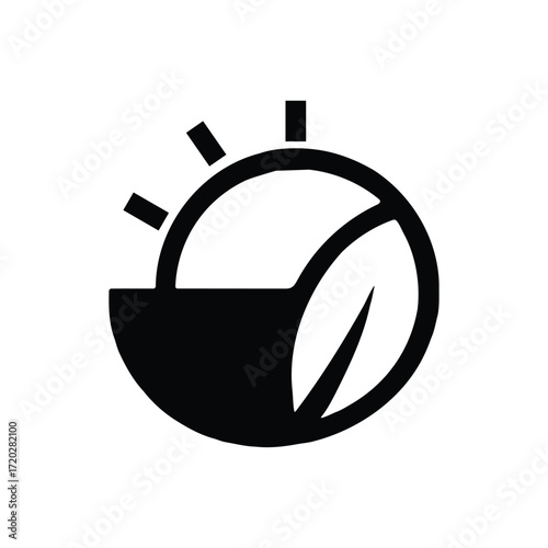 Eco-Friendly Symbol of Sunshine and Growth A Simple Plant Icon Design
