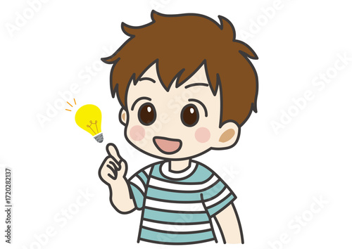 閃いた男の子