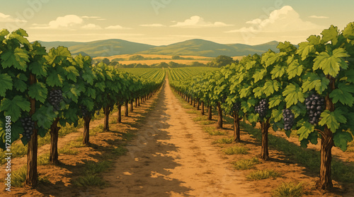 vineyard in autumn