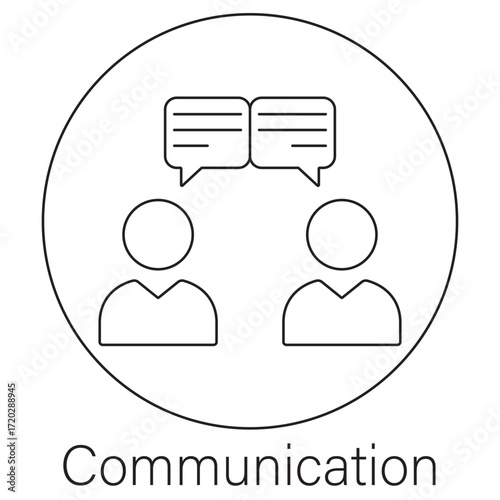 Communication icon, Power of Effective Communication, Building Bridges with Words, Enhancing Connections through Dialogue, The Future of Communication, vector