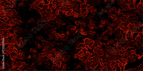 Realistic dark red fire particle burn effect sparkles pattern. Vintage grunge pattern for design and decoration. Gloomy black and red colors background for design. Dirty rustic fire red texture.