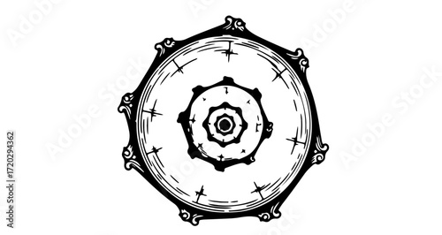 Intricate circular design with floral elements, a decorative mandala