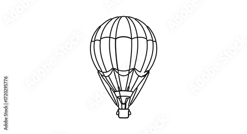 Hot air balloon, a symbol of adventure, travel, and freedom in the sky