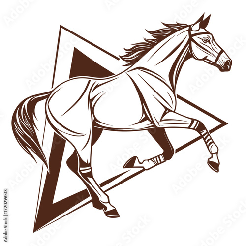 horse and rider, Vector illustrations, vector Design