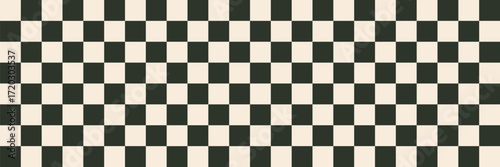 Y2K-style seamless black and white background. A retro green checkerboard pattern with a groovy vibe, perfect for graphic design projects and textures.