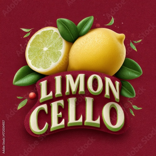 Fresh lemon and lively design celebrate limoncello in vibrant colors and textures