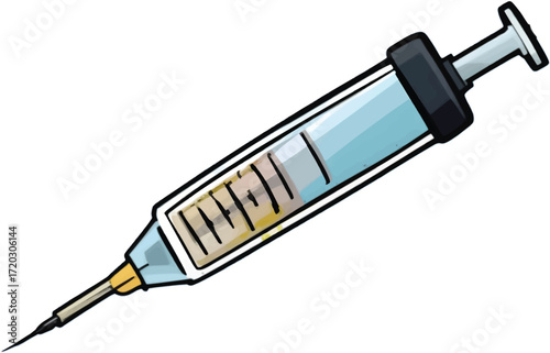 syringe and needle  vector illudtration