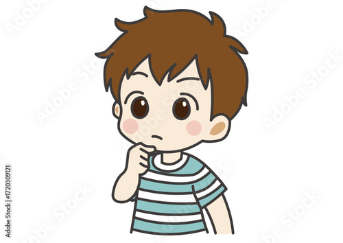 考える男の子
