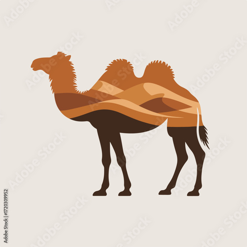 Desert Dreamer Camel Logo Vector