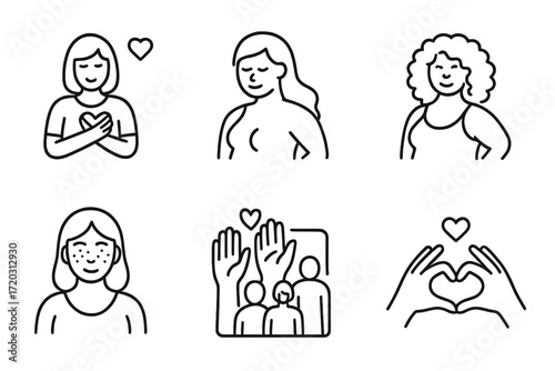 Celebrating love and community through diverse representations of heartwarming connections and support