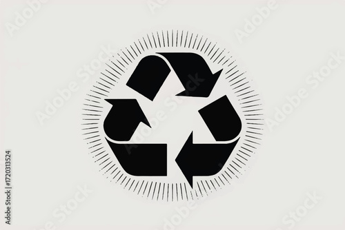 Recycle Symbol Silhouette Vector — High-Quality Black Icon