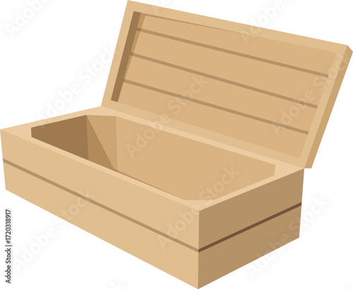 Wood container. Cartoon warehouse with wooden boxes crates pallets containers for delivery goods, market shipment distribution packaging.