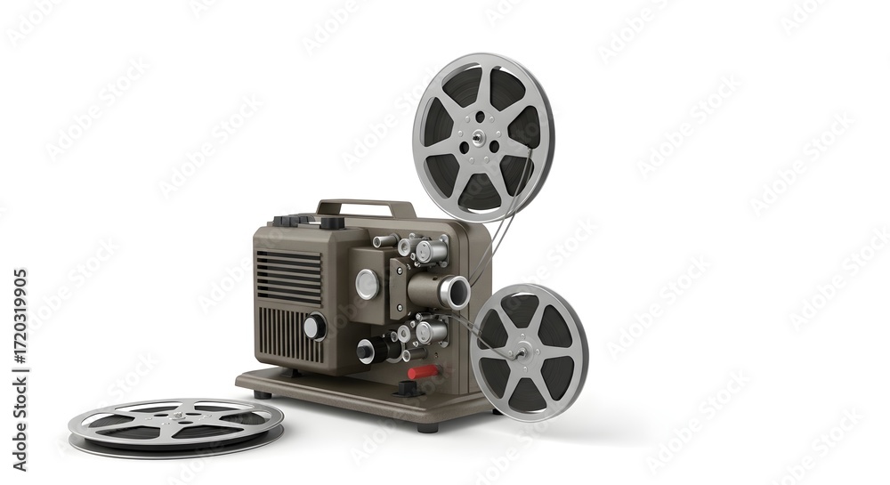 Fototapeta premium Vintage Film Projector with Reels.