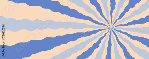 Abstract background with wavy cloud sky burst pattern in beige and blue shade...
