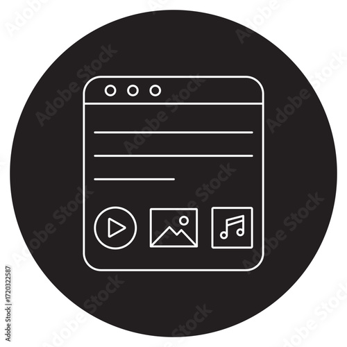 Content Icon, Power of Content, Crafting Stories that Connect, Driving Engagement with Content, Future of Content Strategy, vetor