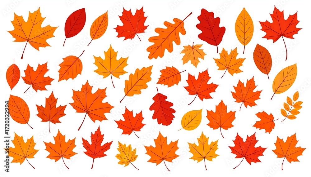 Fototapeta premium Autumn leaves collection (2)